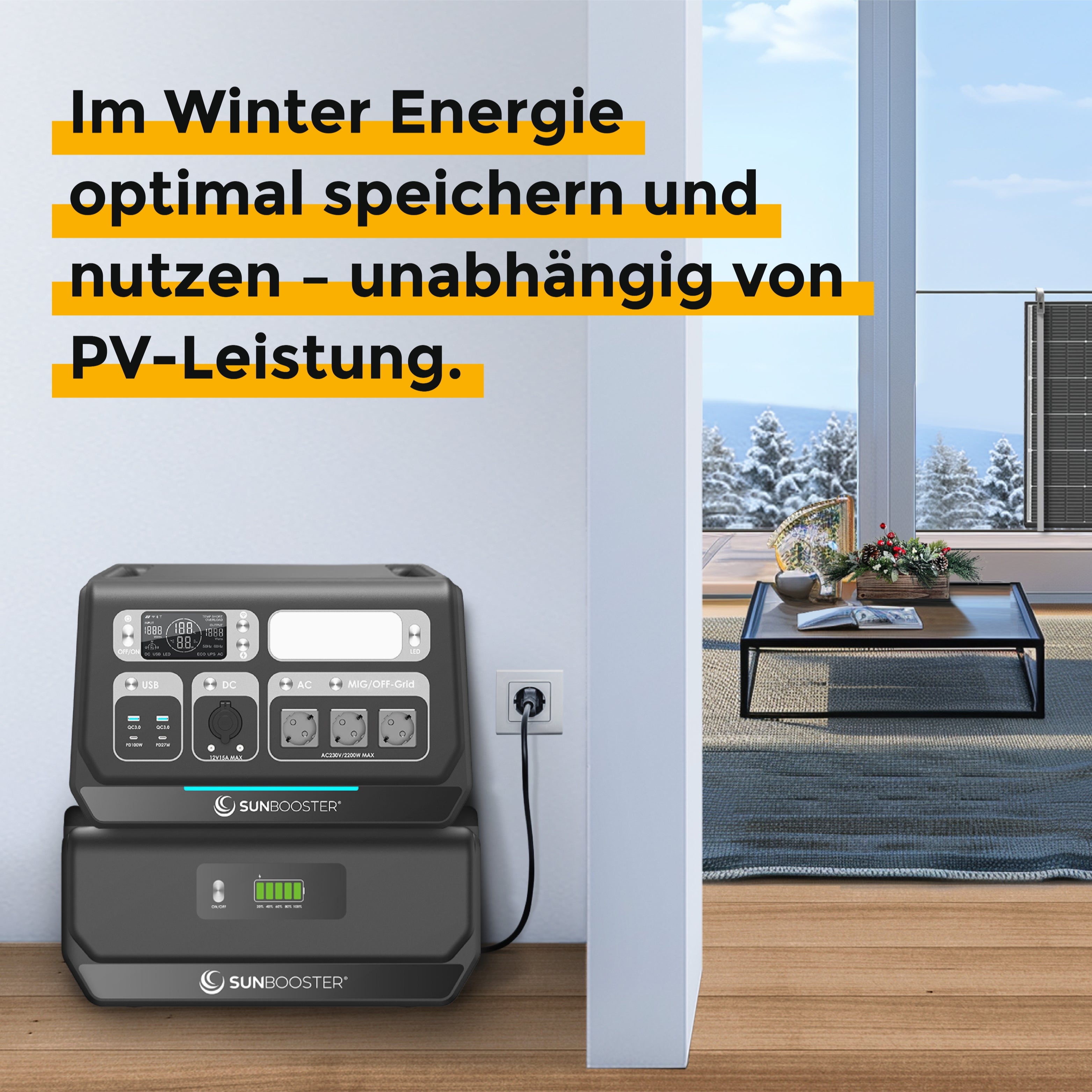 Sunbooster POWERSTATION GRID+ inkl. EXTENSION