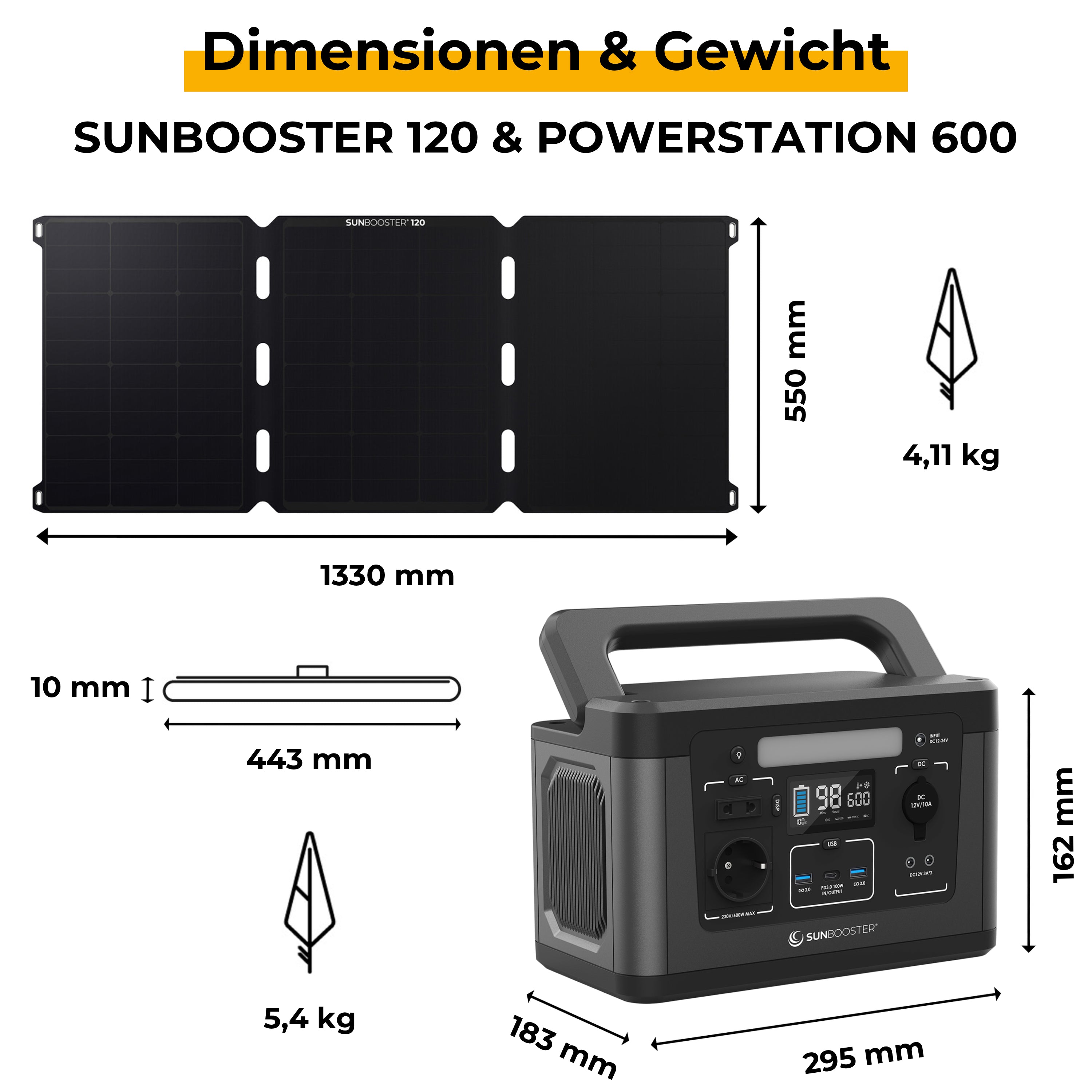 SUNBOOSTER 120 + POWERSTATION 600