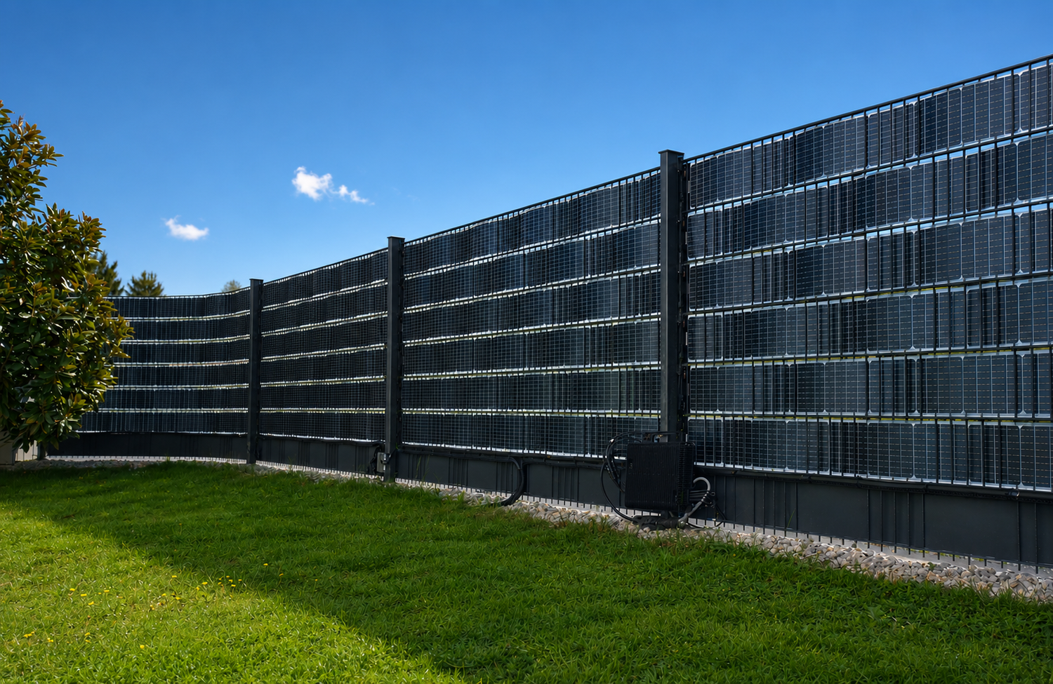 Solarzaun Vergleich 2026 – PV-Zaun mit integrierten Photovoltaik-Modulen im Garten